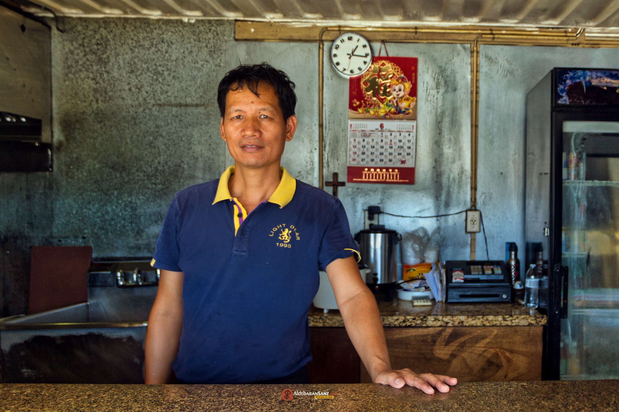 Retrato de cocinero asiático en Aruba - © Aldebaran Sanz